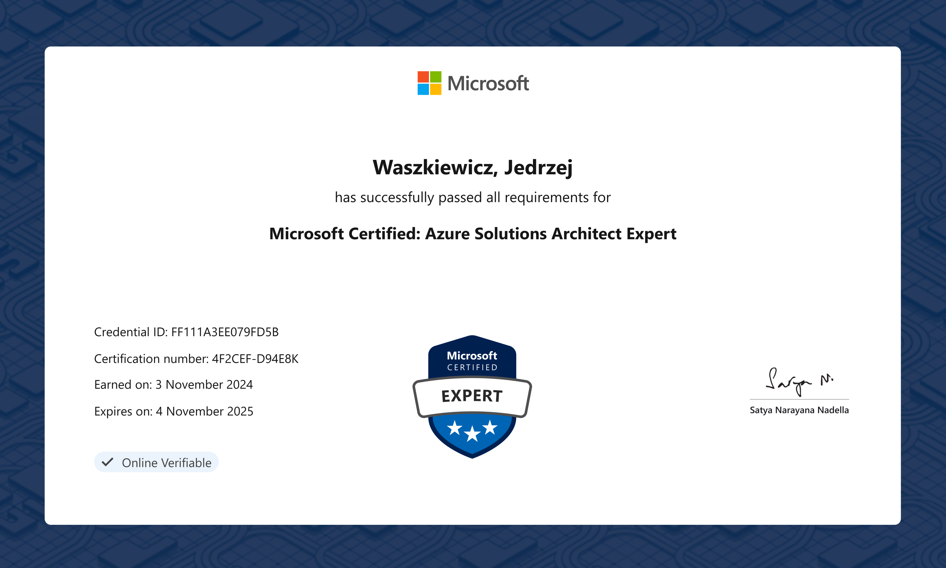 Microsoft Azure Architect Expert AZ-305