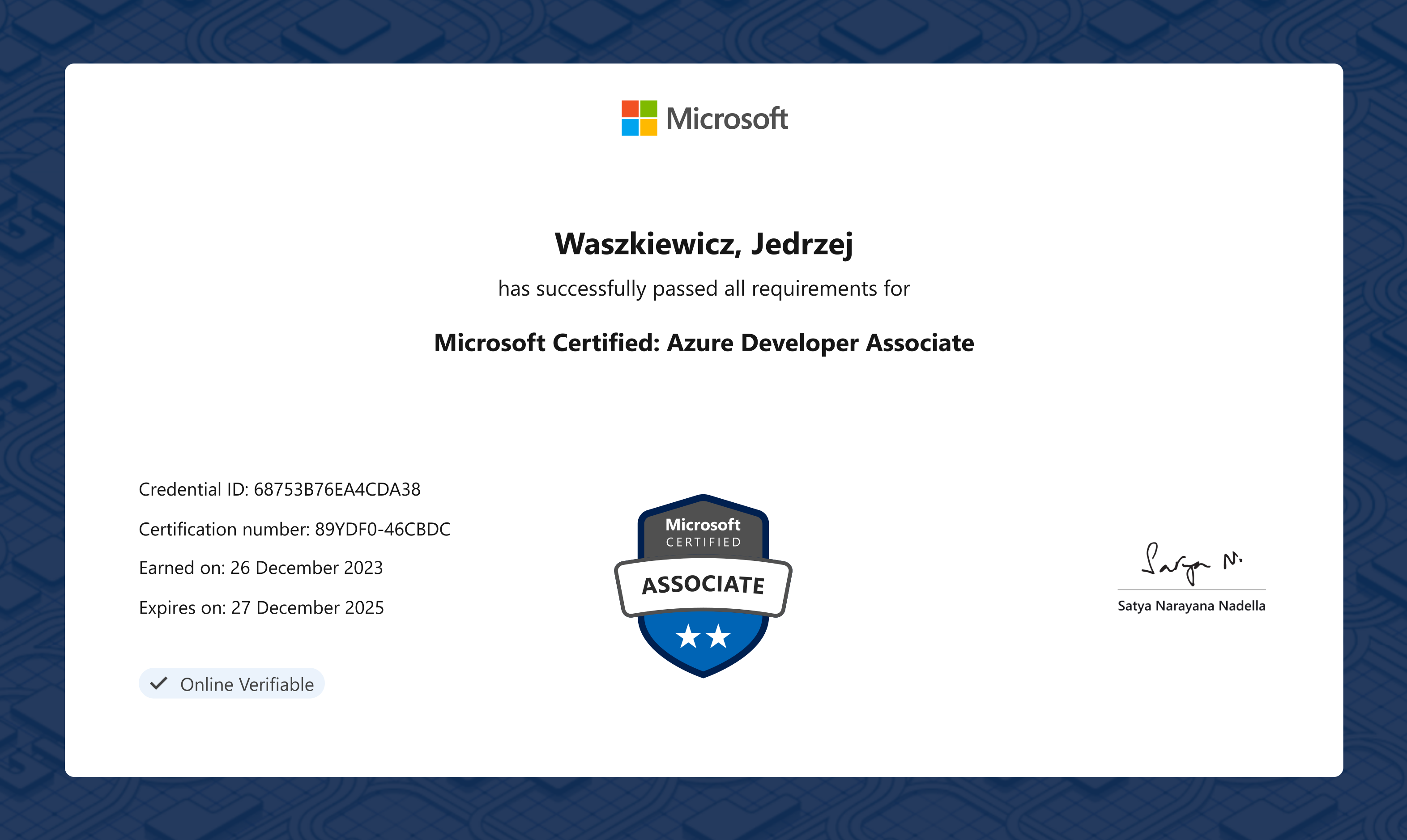 Microsoft Azure Developer AZ-204